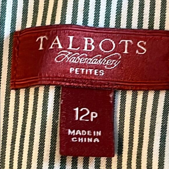 Talbots Haberdashery Petites Sleeveless Button Down Shirt Covered Buttons NWOT - Picture 9 of 9